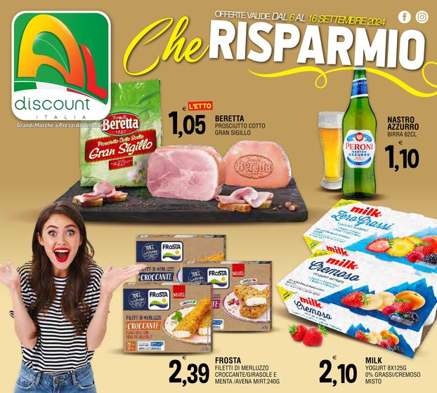 Volantino Al Discount a Altamura | Che risparmio | 6/9/2024 - 16/9/2024