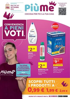 Offerte di Cura casa e corpo a Fornacelle | Convenienza a pieni voti. in PiùMe | 9/9/2024 - 22/9/2024