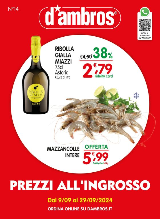 Volantino D'Ambros | Prezzi all'ingrosso | 9/9/2024 - 29/9/2024