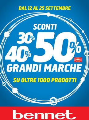 Offerte di Iper e super a Varallo Pombia | Sconti 30% 40% 50% Grandi Marche in Bennet | 12/9/2024 - 25/9/2024