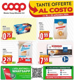 Offerte di Iper e super a Villa D'agri | Tante altre offerte al costo in Coop | 16/9/2024 - 26/9/2024