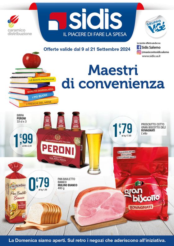 Volantino Sidis a Pontecagnano Faiano | Maestri di convenienza | 9/9/2024 - 21/9/2024