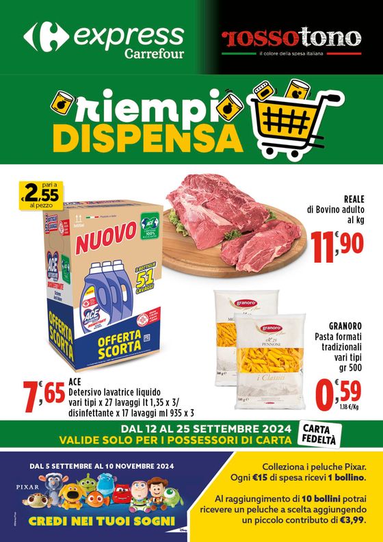 Volantino Carrefour Express a Gioia del Colle | Riempi dispensa | 12/9/2024 - 25/9/2024