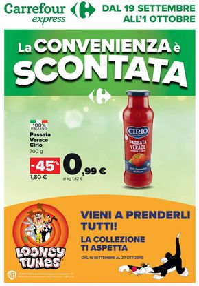 Offerte di Iper e super a Tuscania | La convenienza e scontata in Carrefour Express | 19/9/2024 - 1/10/2024