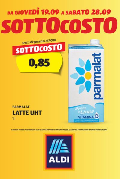 Volantino Aldi a Bresimo | SottoCosto | 23/9/2024 - 29/9/2024