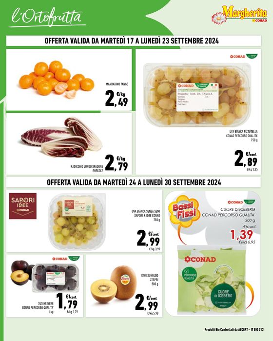 Volantino Margherita Conad a Cavizzana | Prezzi a pezzi  | 17/9/2024 - 30/9/2024