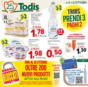 Offerte di Discount a Villa D'agri | Triiis prendi 3 paghi 2 in Todis | 12/9/2024 - 22/9/2024