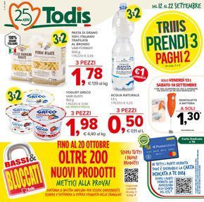 Offerte di Discount a Castro dei Volsci | Triiis prendi 3 paghi 2 in Todis | 12/9/2024 - 22/9/2024