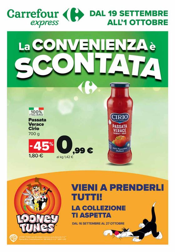 Volantino Carrefour Express a Casalecchio di Reno | La convenienza e scontata | 19/9/2024 - 1/10/2024