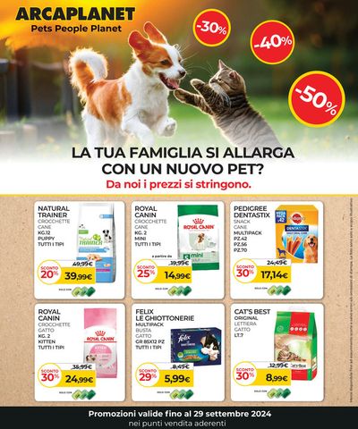 Offerte di Animali a Pretoro | Piccoli prezzi in Arcaplanet | 16/9/2024 - 29/9/2024