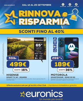 Offerte di Elettronica a Cervia | Rinnova e risparmia in Euronics | 12/9/2024 - 25/9/2024