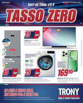 Volantino Trony a Carfizzi | Tasso zero da Trony! | 12/9/2024 - 25/9/2024