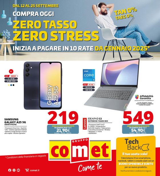 Volantino Comet a Cremona | Zero tasso Zero stress da Comet! | 12/9/2024 - 25/9/2024