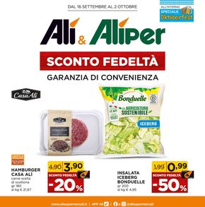 Volantino Alì e Alìper a Grantorto | Sconto fedeltà | 16/9/2024 - 2/10/2024