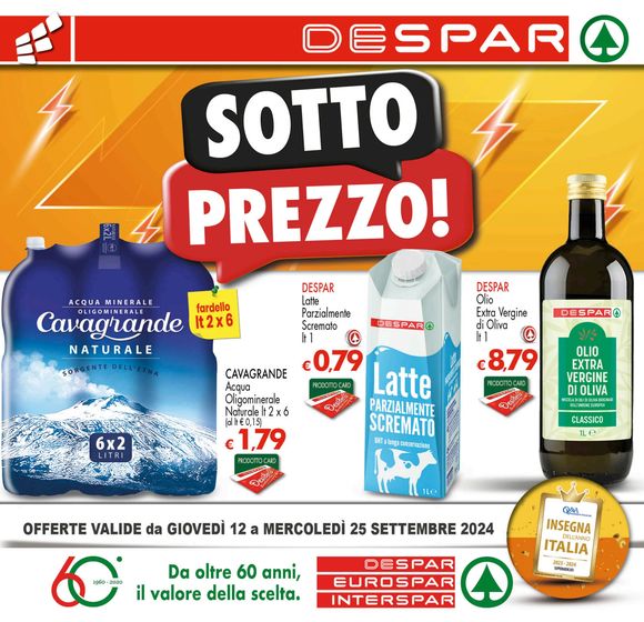 Volantino Eurospar a Capo d'Orlando | Sotto prezzo! | 12/9/2024 - 25/9/2024