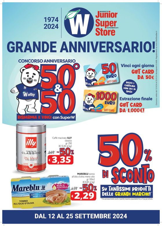 Volantino Junior W a Limana | Grande anniversario | 12/9/2024 - 25/9/2024