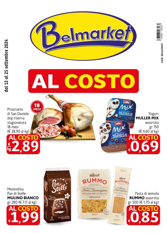 Volantino Belmarket a Monselice | Al costo  | 12/9/2024 - 25/9/2024