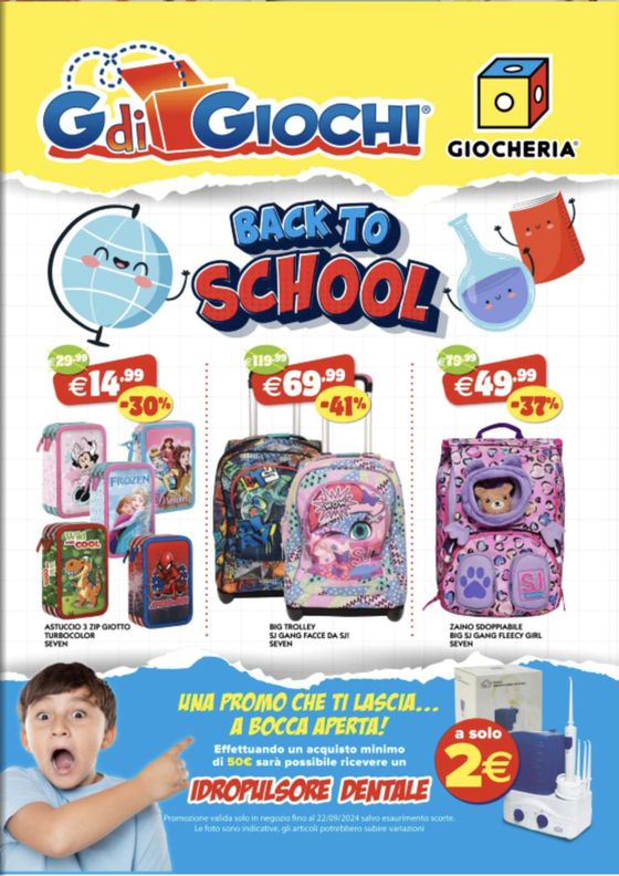 Volantino G di Giochi a Castenaso | Back to school | 12/9/2024 - 22/9/2024