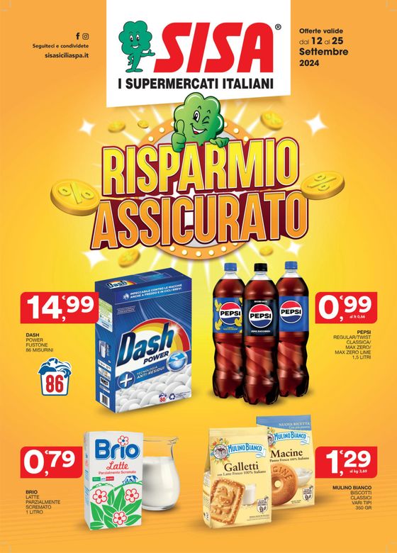 Volantino Sisa a Carini | Risparmio assicurato | 12/9/2024 - 25/9/2024