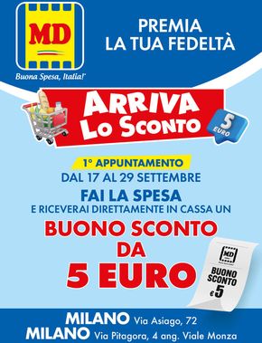 Offerte di Discount a Bellinzago Lombardo | Arriva lo sconto in MD | 17/9/2024 - 29/9/2024