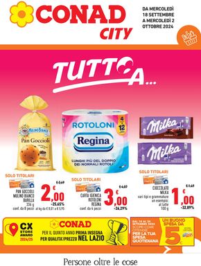 Offerte di Iper e super a Tuscania | Tutto a ... in Conad City | 18/9/2024 - 2/10/2024