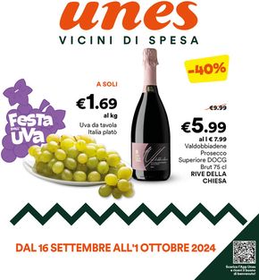 Offerte di Iper e super a Pianezza | Vicini di spesa in Unes | 16/9/2024 - 1/10/2024