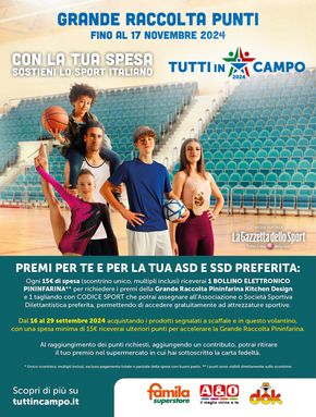 Offerte di Iper e super a Trebisacce | Tutti in campo in A&O | 16/9/2024 - 29/9/2024