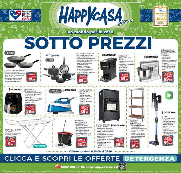 Volantino Happy Casa Store a Villafranca di Verona | Sottoprezzi | 18/9/2024 - 6/10/2024