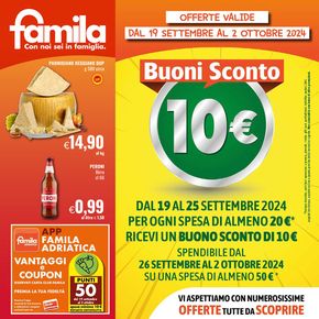 Volantino Famila | Buono sconto 10 euro | 19/9/2024 - 2/10/2024