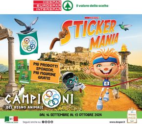 Volantino Eurospar a Trieste | Sticker mania | 16/9/2024 - 13/10/2024