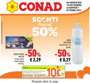 Offerte di Iper e super a Pisogne | Sconti fino al 50% in Conad | 18/9/2024 - 1/10/2024