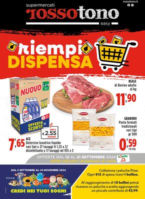 Volantino Supermercati Rossotono Easy a Rocchetta Sant'Antonio | Riempi dispensa | 12/9/2024 - 21/9/2024