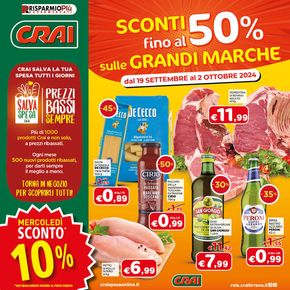 Volantino Crai a Roma | Sconti fino al 50% | 19/9/2024 - 2/10/2024