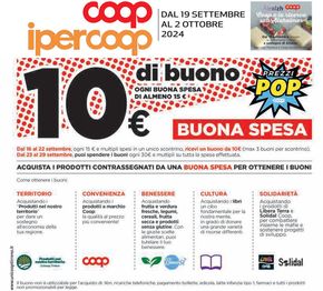 Volantino Coop a Campagnatico | Prezzi pop | 19/9/2024 - 2/10/2024