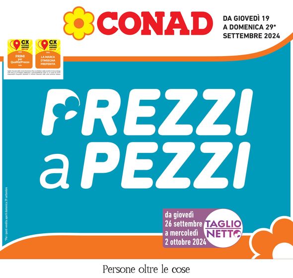 Volantino Conad | Prezzi a pezzi | 19/9/2024 - 29/9/2024