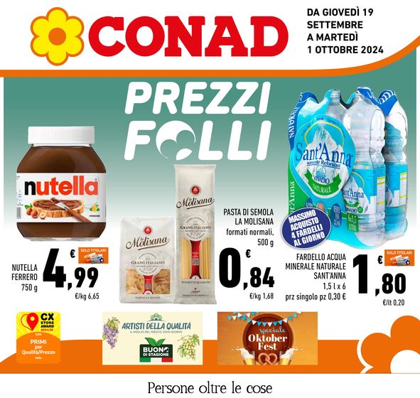 Volantino Conad a Giulianova | Prezzi folli | 19/9/2024 - 1/10/2024