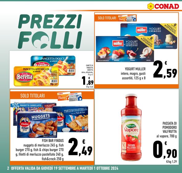 Volantino Conad a Giulianova | Prezzi folli | 19/9/2024 - 1/10/2024