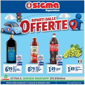 Offerte di Iper e super a Pollica | Riparti dalle offerte in Sigma | 17/9/2024 - 26/9/2024