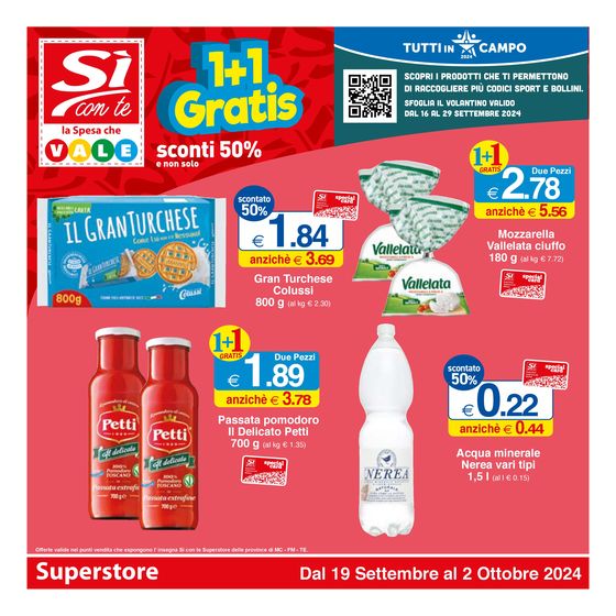 Volantino Si con te superstore | 1+1 Gratis | 19/9/2024 - 2/10/2024