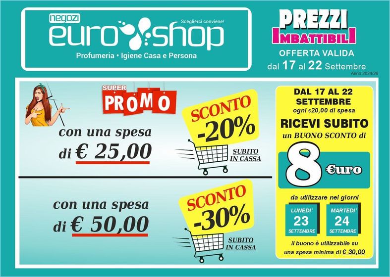 Volantino Euro Shop a Ostuni | Prezzi imbattibili | 17/9/2024 - 22/9/2024