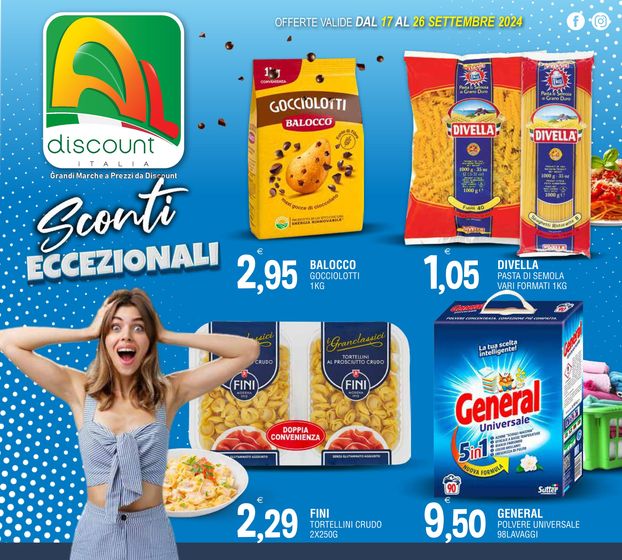 Volantino Al Discount a Vernole | Sconti eccezionali | 17/9/2024 - 26/9/2024