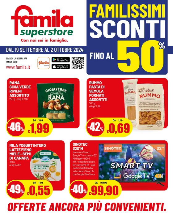 Volantino Famila Superstore a Seveso | Sconti fino al 50% | 19/9/2024 - 2/10/2024