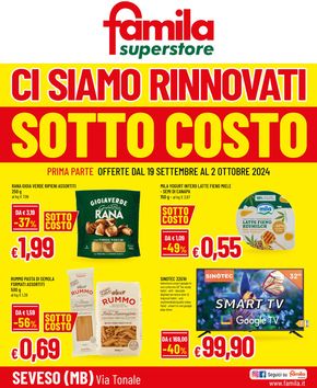 Volantino Famila Superstore a Seveso | Sottocosto | 19/9/2024 - 2/10/2024