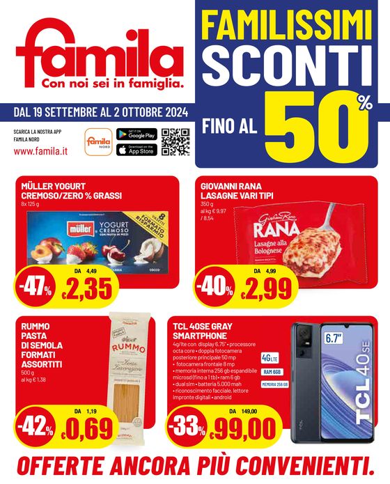 Volantino Famila | Sconti fino al 50% | 19/9/2024 - 2/10/2024