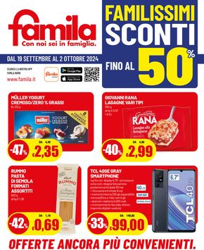 Offerte di Iper e super a Castell'Arquato | Sconti fino al 50% in Famila | 19/9/2024 - 2/10/2024