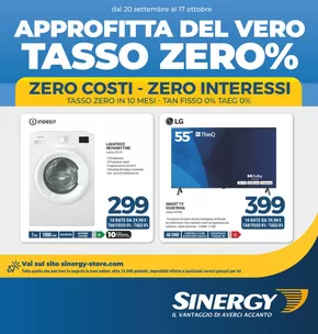 Offerte di Elettronica a Rufina | Approfitta del vero tasso zero % in Sinergy | 20/9/2024 - 17/10/2024