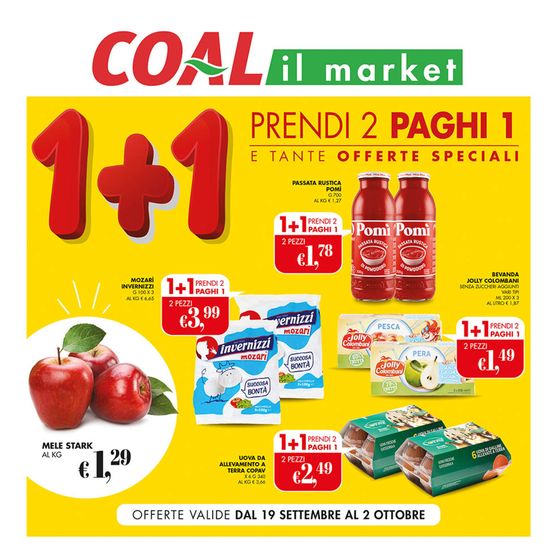 Volantino Coal a Casoli | 1+1 prendi 2 paghi 1 | 19/9/2024 - 2/10/2024