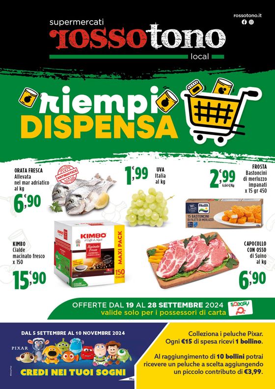 Volantino Supermercati Rossotono Local a Monasterace | Riempi dispensa | 19/9/2024 - 28/9/2024