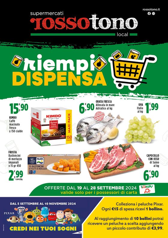 Volantino Supermercati Rossotono Local a Barletta | Riempi dispensa | 19/9/2024 - 28/9/2024