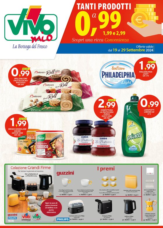 Volantino Vivo Supermercati a Mira | Tanti prodotti a 0.99 | 19/9/2024 - 29/9/2024